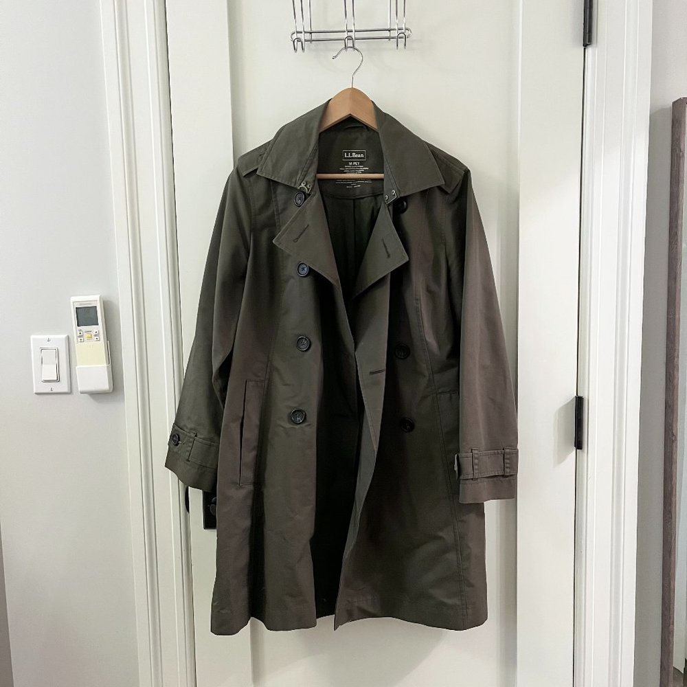 LL Bean Trench Coat - Army Green